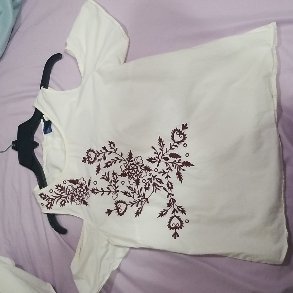 Ruffled off-shoulder top